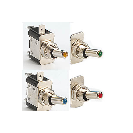 ON/OFF AMBER LED TOGGLE SWITCH - LUCAR CONNECTIONS -25 amp