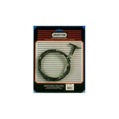 BLACK HANDLE PULL CABLE 3M LONG