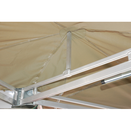 Ostrich awning - Left hand Side - green canavs