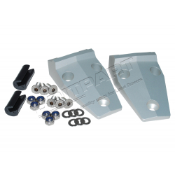 ALUMINIUM BONNET HINGE KIT SILVER