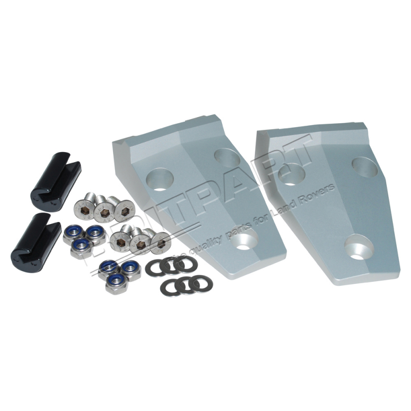 ALUMINIUM BONNET HINGE KIT SILVER
